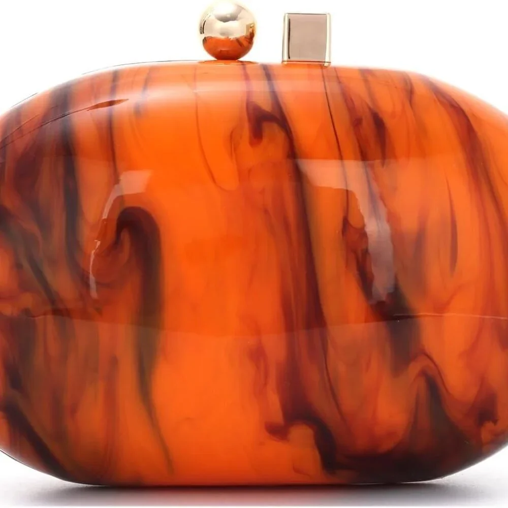 Acrylic Clutch Purse for Women Marble Shell Evening Bag Party Accessories